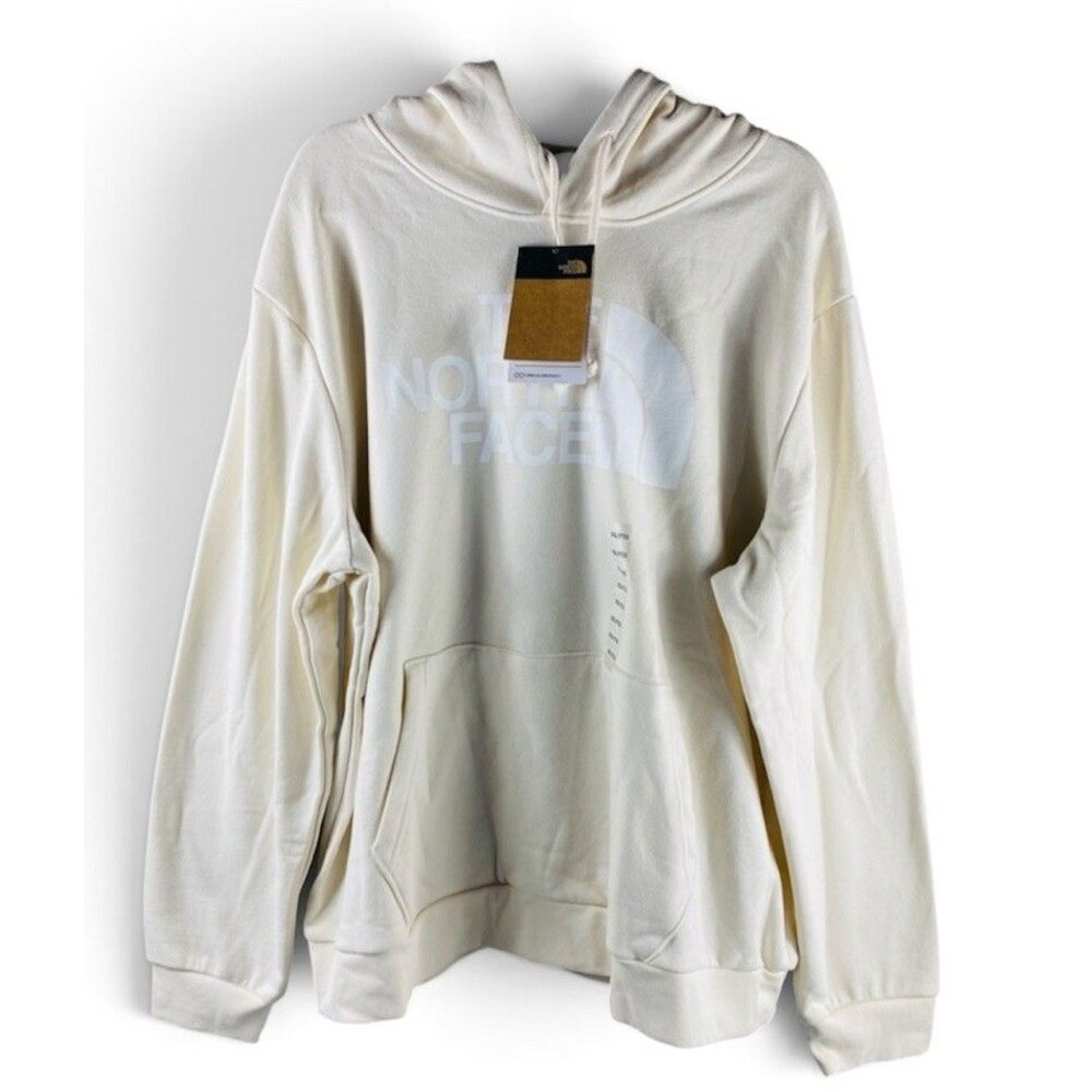 The North Face Pullover Hoodie Mens XXL Half Dome White Dune Cream Long Sleeves